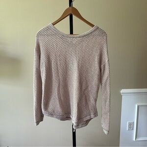 Women's Cream Sweater with Tie